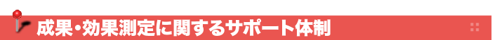 成果・効果測定に関するサポート体制